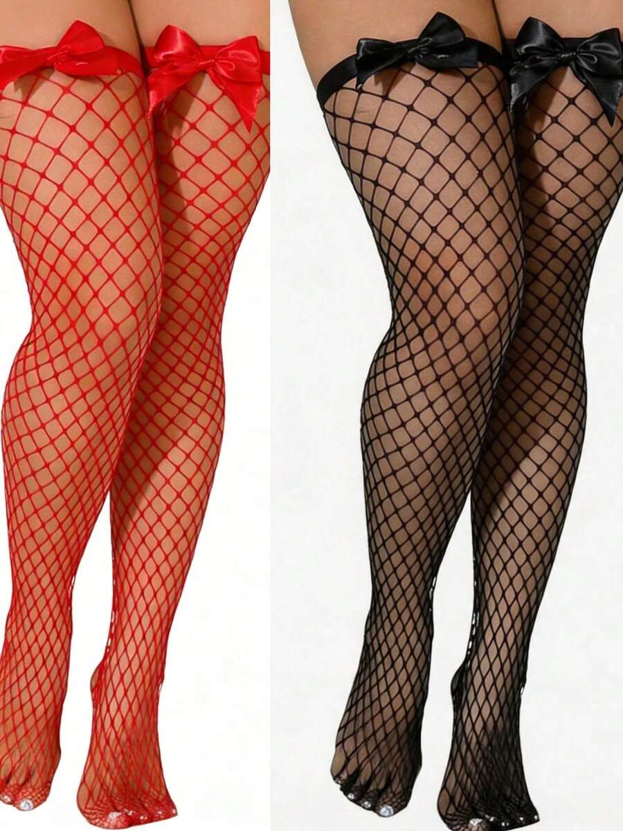 Knee High Sock Women - Calze a rete sopra il ginocchio