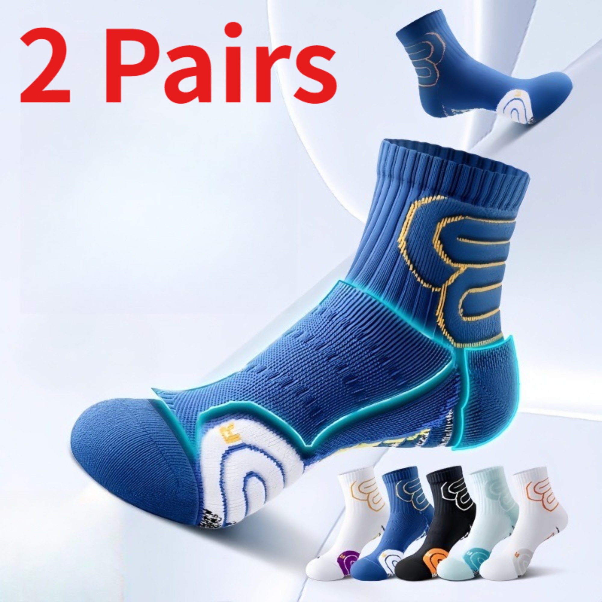 1/2 Paia di Calze da Corsa per - Athletic Sock Cushion recensione e prezzo